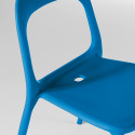 Lot de 4 chaises de jardin empilables en plastique