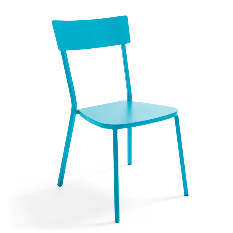 Chaise de jardin en métal bistrot