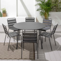 Table de jardin ronde en métal