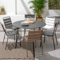 Table de jardin ronde en métal