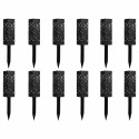 Lot de 6, 12 ou 24 bornes solaires LED à planter, motif ajouré