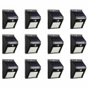 Lot de 4, 8 ou 12 appliques murales solaires LED avec détecteur de mouvements