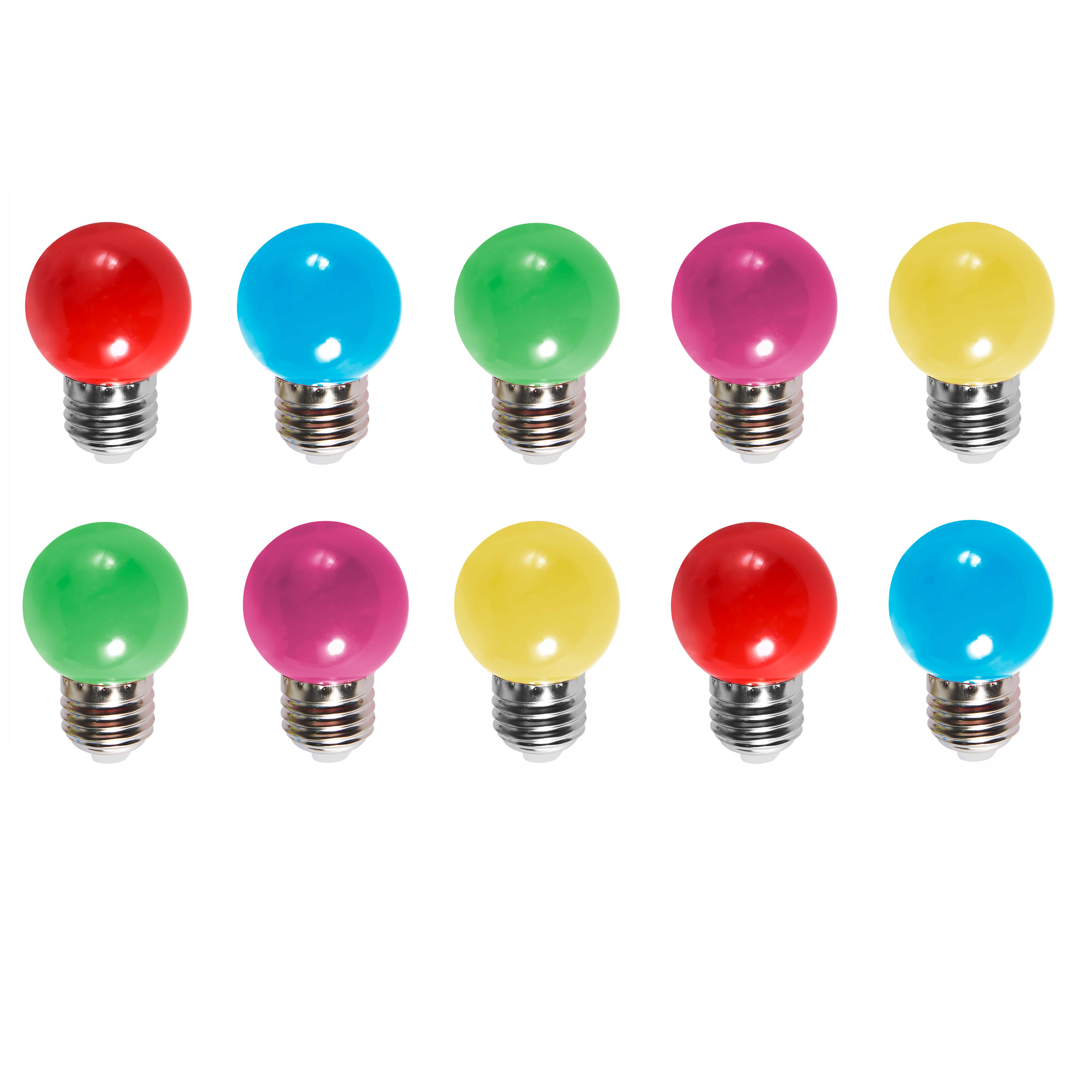 Lot de 5 ou 10 ampoules couleurs