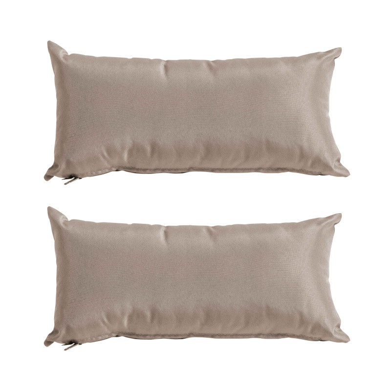 Lot de 2 coussins cale dos uni 40 x 20 cm
