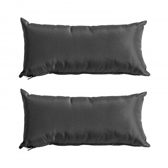 Lot de 2 coussins cale dos uni 40 x 20 cm