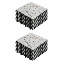 Lot dalles de terrasse clipsables en galets de marbre (30 x 30 x 2,5 cm)