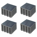 Lot dalles de terrasse clipsables en pierre noire (30 x 30 x 2,5 cm)