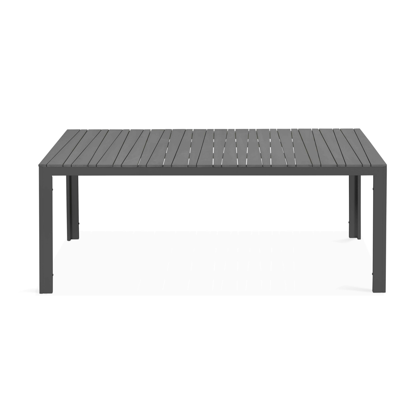 Table de jardin rectangulaire 8 personnes en aluminium et polywood