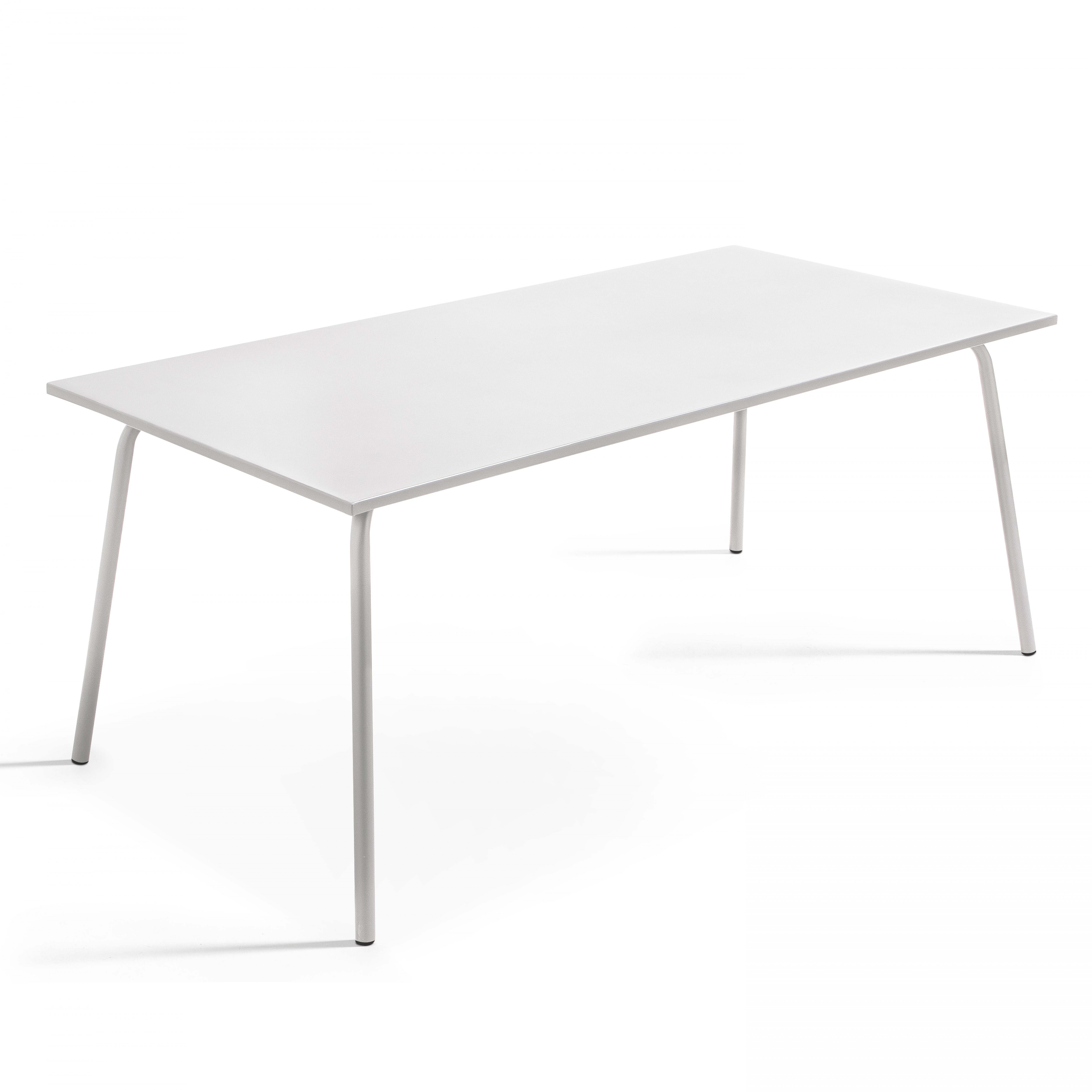 Table en métal rectangulaire style industriel 8 personnes