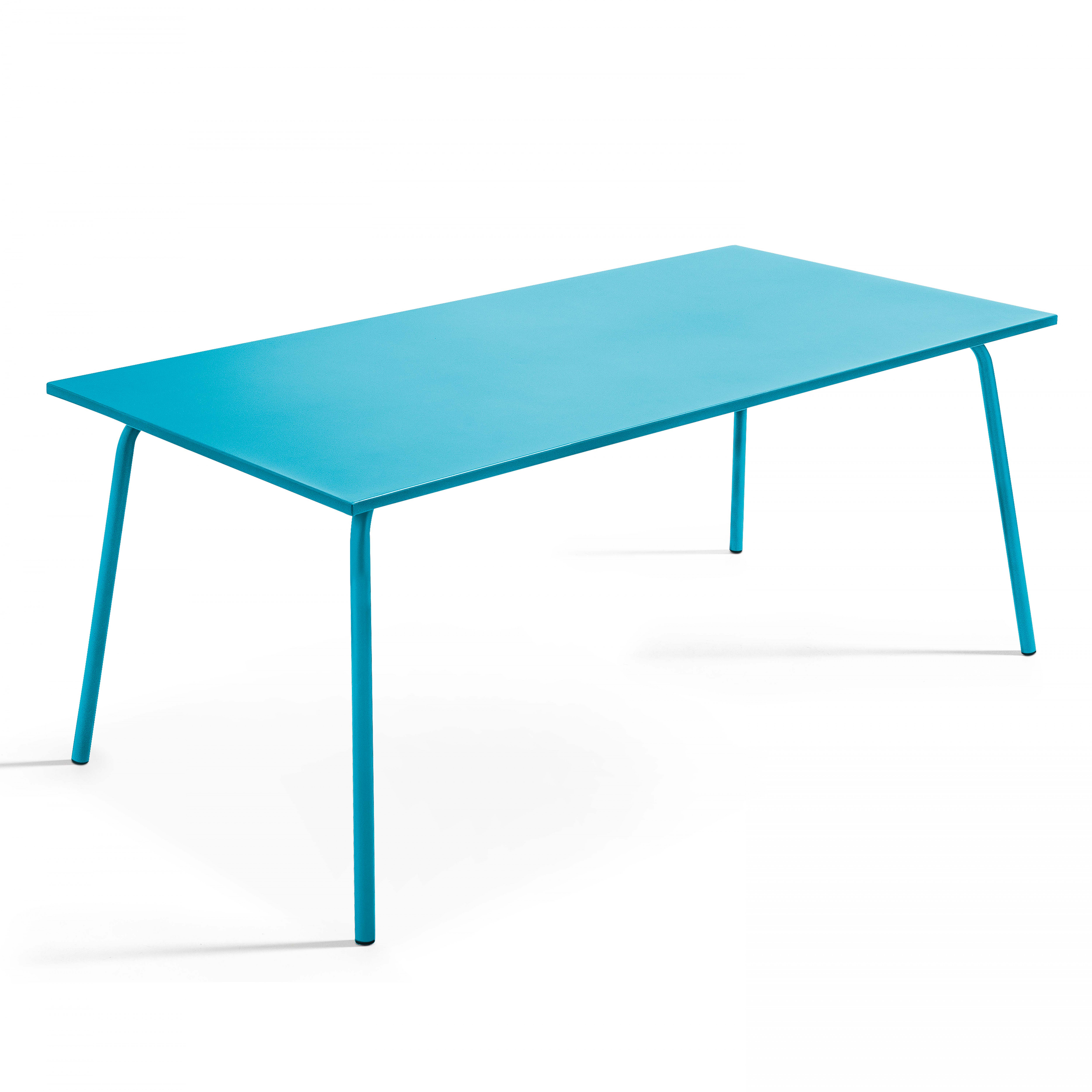Table en métal rectangulaire style industriel 8 personnes