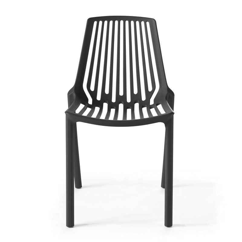 Lot de 4 chaises de jardin en plastique