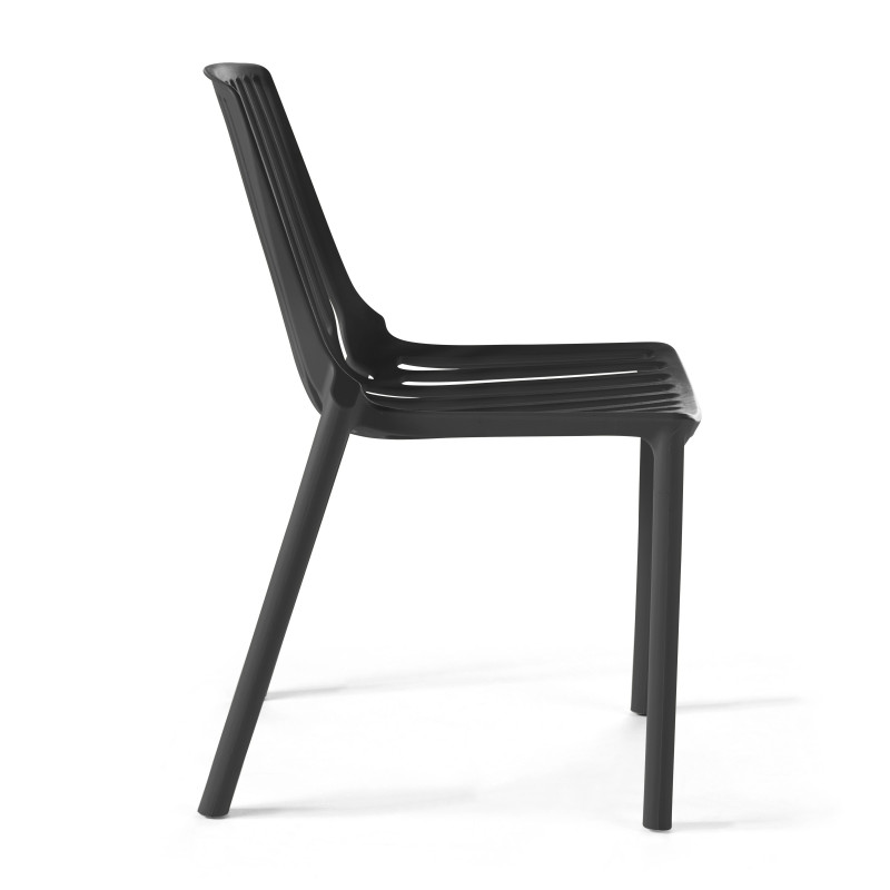 Lot de 4 chaises de jardin en plastique