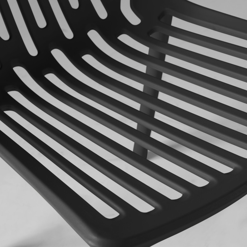 Lot de 4 chaises de jardin en plastique