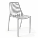 Lot de 4 chaises de jardin en plastique