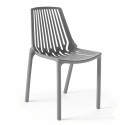 Lot de 4 chaises de jardin en plastique