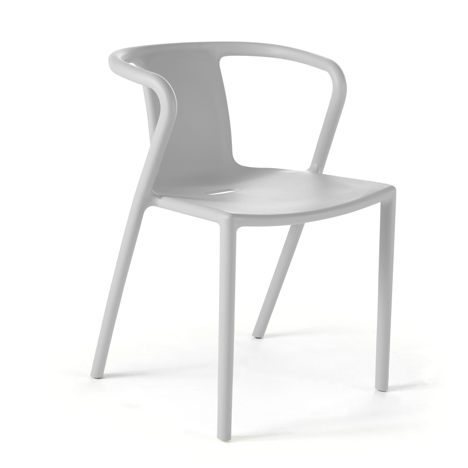 Lot de 4 fauteuils de jardin design en plastique