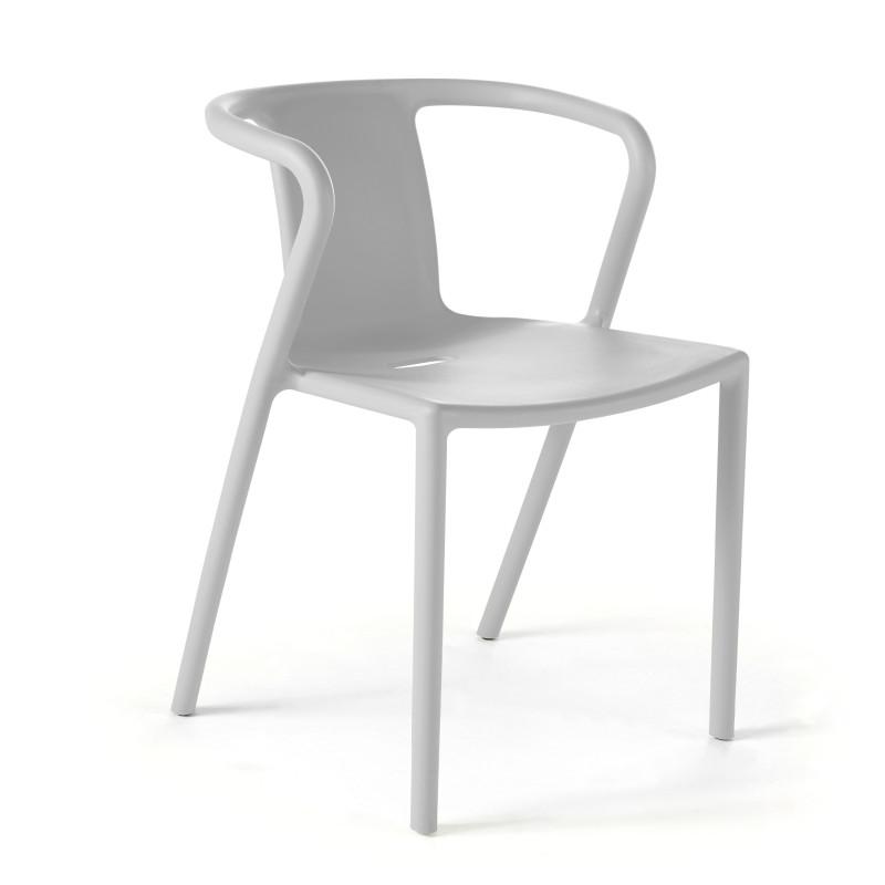 Lot de 4 fauteuils de jardin design en plastique