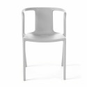 Lot de 4 fauteuils de jardin design en plastique