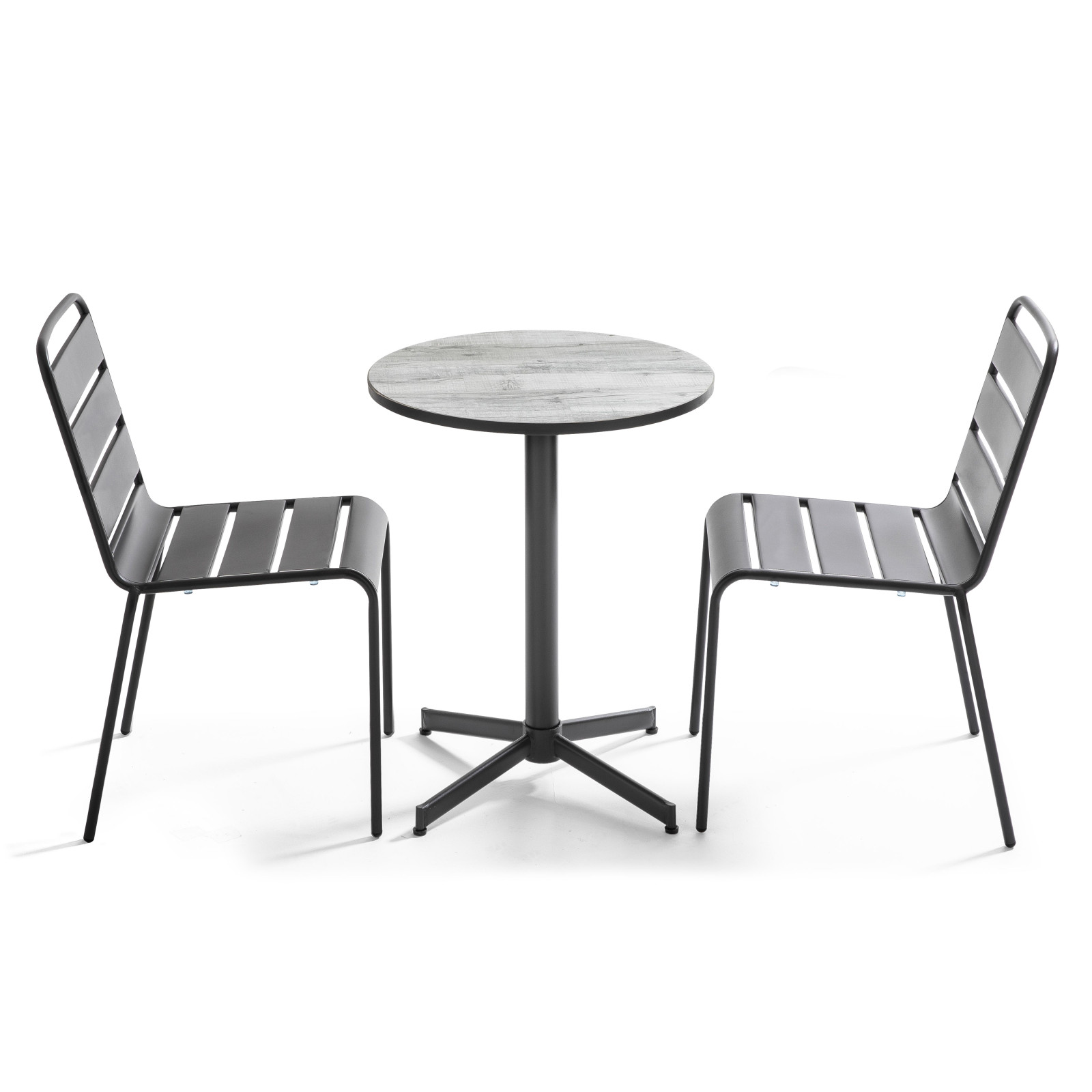 Ensemble de jardin table ronde (⌀60 x 72 cm) + 2 chaises Ensemble de jardin table ronde (⌀60 x 72 cm) + 2 chaises