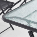 Table de jardin rectangulaire 130 x 80 cm et 4 chaises pliantes