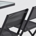 Table de jardin rectangulaire 130 x 80 cm et 4 chaises pliantes