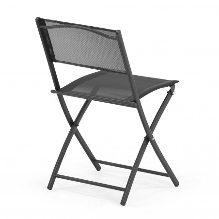 Table de jardin rectangulaire 130 x 80 cm et 4 chaises pliantes