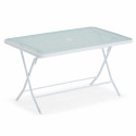 Table de jardin rectangulaire 130 x 80 cm et 4 chaises pliantes