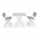 Table de jardin rectangulaire 130 x 80 cm et 4 chaises pliantes
