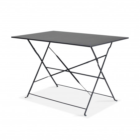 Ensemble table rectangulaire (110 x 70 x 71 cm) et 4 chaises