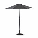 Table de jardin rectangulaire 140 x 80 cm, 6 chaises avec accoudoirs et un parasol