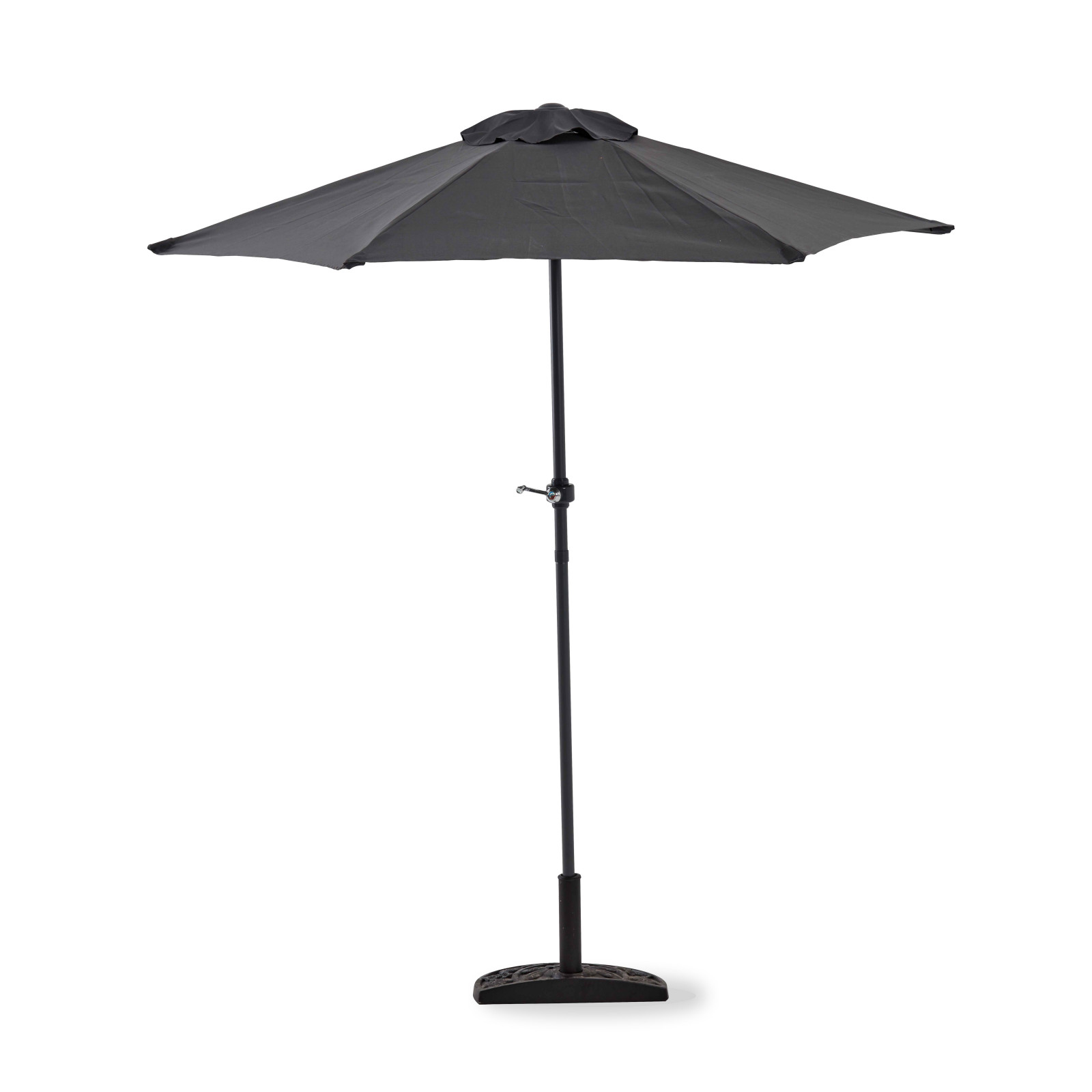 Table de jardin rectangulaire 140 x 80 cm, 6 chaises avec accoudoirs et un parasol
