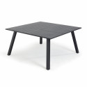 Table de jardin carrée extensible 100/145 cm en aluminium