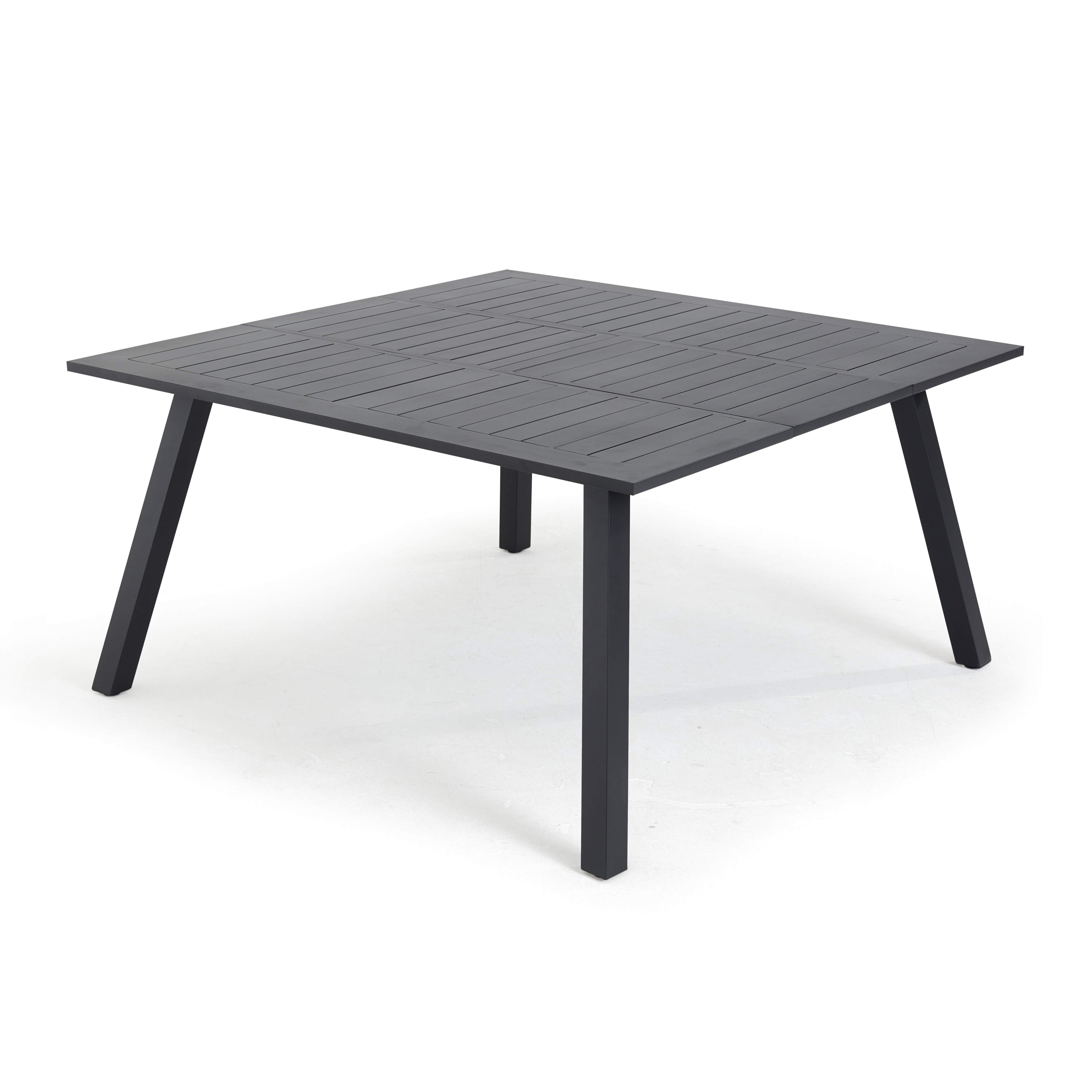 Table de jardin carrée extensible 100/145 cm en aluminium