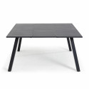 Table de jardin carrée extensible 100/145 cm en aluminium