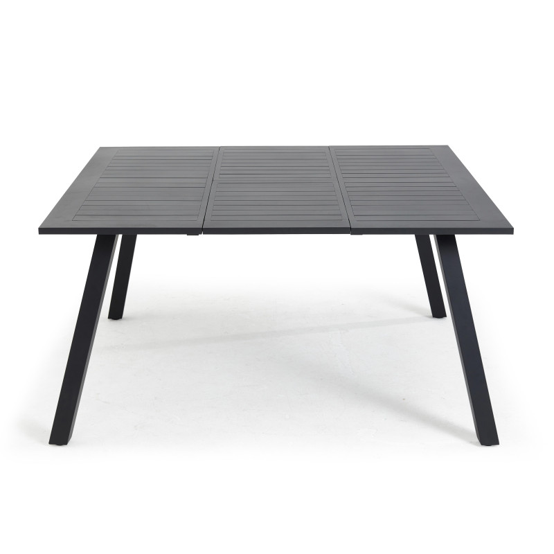 Table de jardin carrée extensible 100/145 cm en aluminium