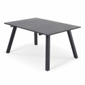 Table de jardin carrée extensible 100/145 cm en aluminium