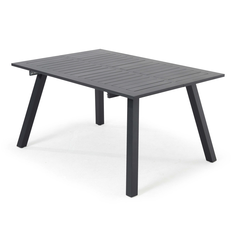 Table de jardin carrée extensible 100/145 cm en aluminium