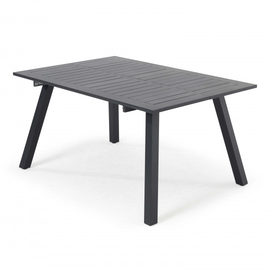 Table de jardin carrée extensible 100/145 cm en aluminium
