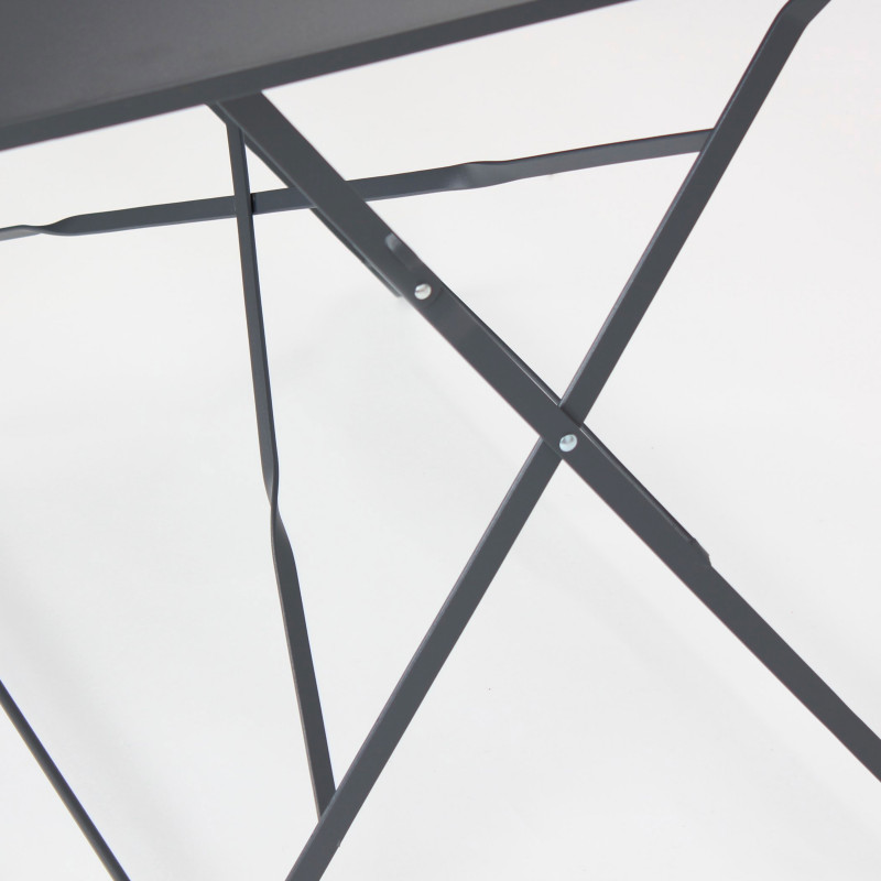 Table de jardin bistrot pliante en métal