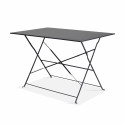 Table de jardin bistrot pliante en métal