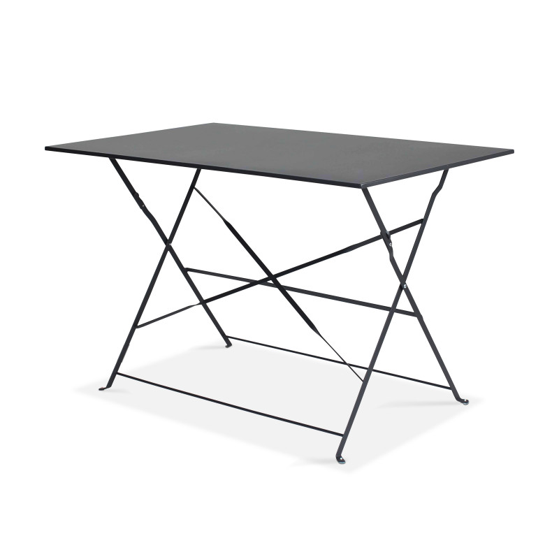 Table de jardin bistrot pliante en métal