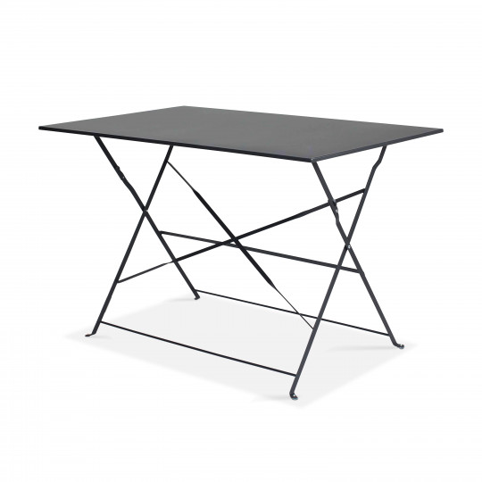 Table de jardin bistrot pliante en métal