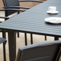 Salon de jardin 8 places en aluminium table extensible 174/238 cm