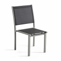 Table de jardin rectangulaire 180 x 90 cm, plateau en verre et 8 chaises