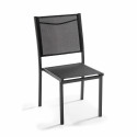 Table de jardin rectangulaire 180 x 90 cm, plateau en verre et 8 chaises