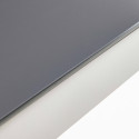 Table de jardin en aluminium avec plateau en verre sécurit