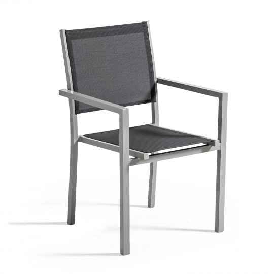 Lot de 2 chaises d'extérieur avec accoudoirs