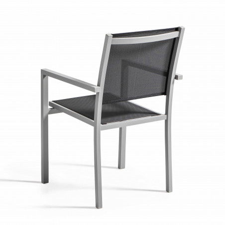 Lot de 2 chaises d'extérieur avec accoudoirs