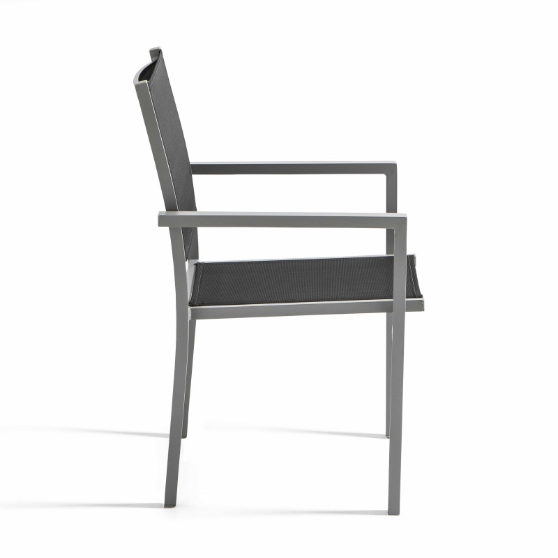 Lot de 2 chaises d'extérieur avec accoudoirs