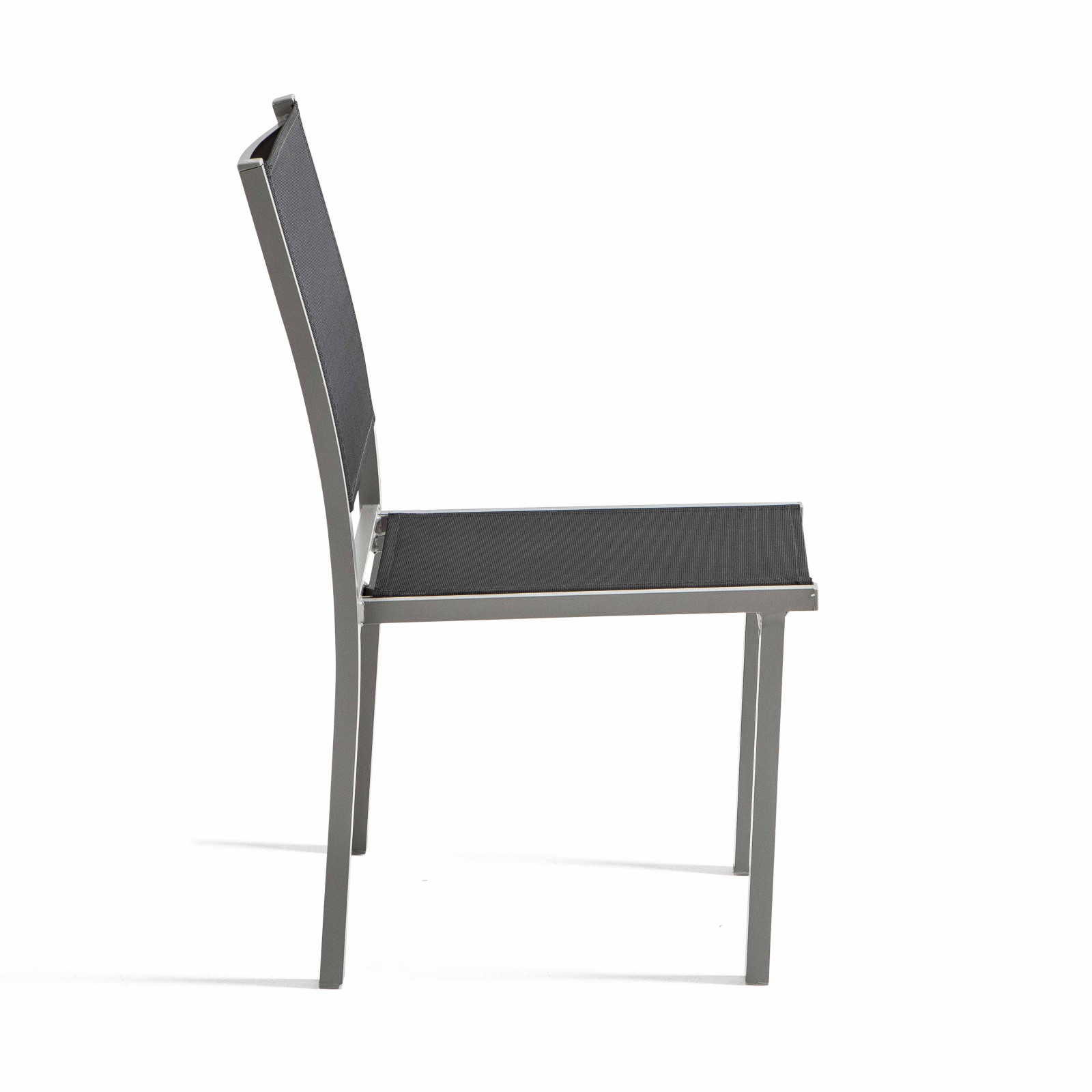Lot de 2 chaises d'extérieur en aluminium et textilène